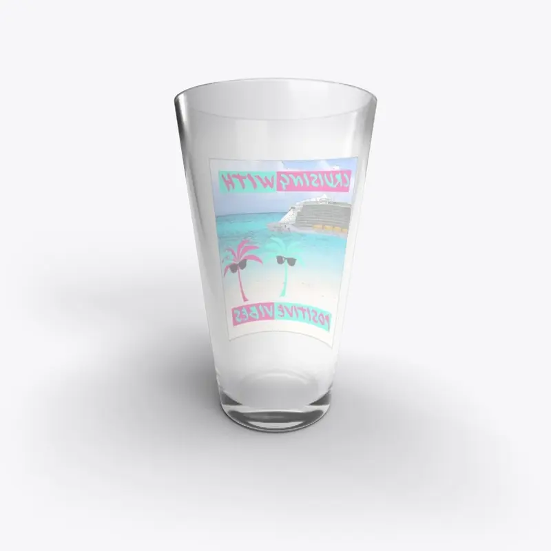 positive vibes pint glass